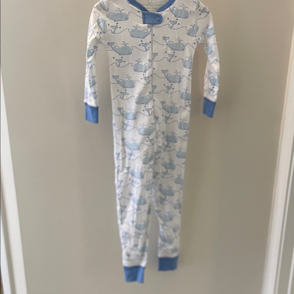 Blue Whale Print Footless Pajama One-Piece TBBC NWT size 3T boy or girl